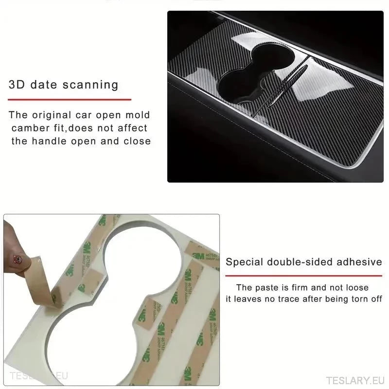 Premium Plastic Center -Konsolenabdeckung für Tesla 3/y