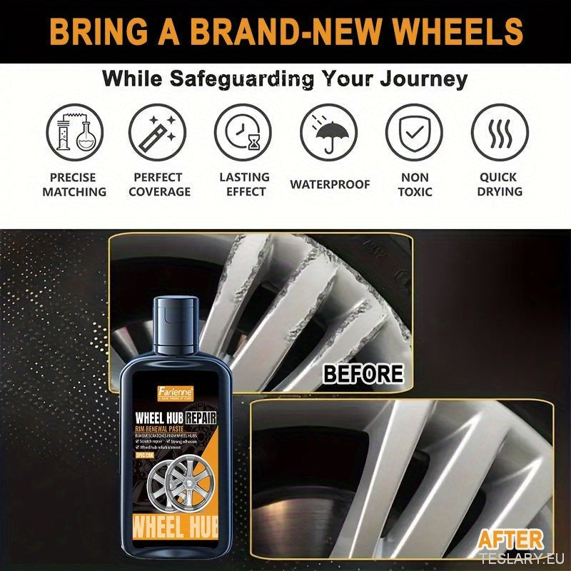120g Kit de réparation de moyeu premium oxydation des restaurants du moyeu, les bosses de réparation de pâte de polissage des roues de la voiture