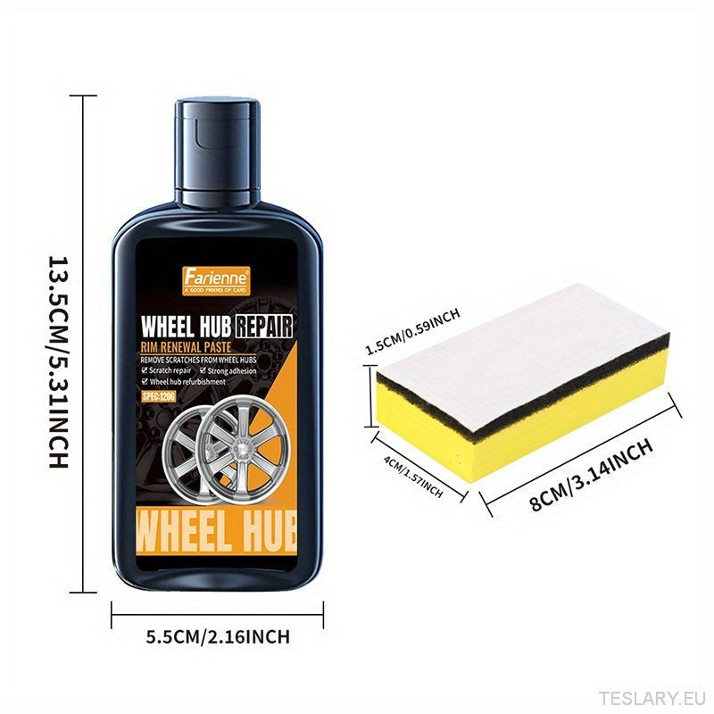 120g Kit de réparation de moyeu premium oxydation des restaurants du moyeu, les bosses de réparation de pâte de polissage des roues de la voiture