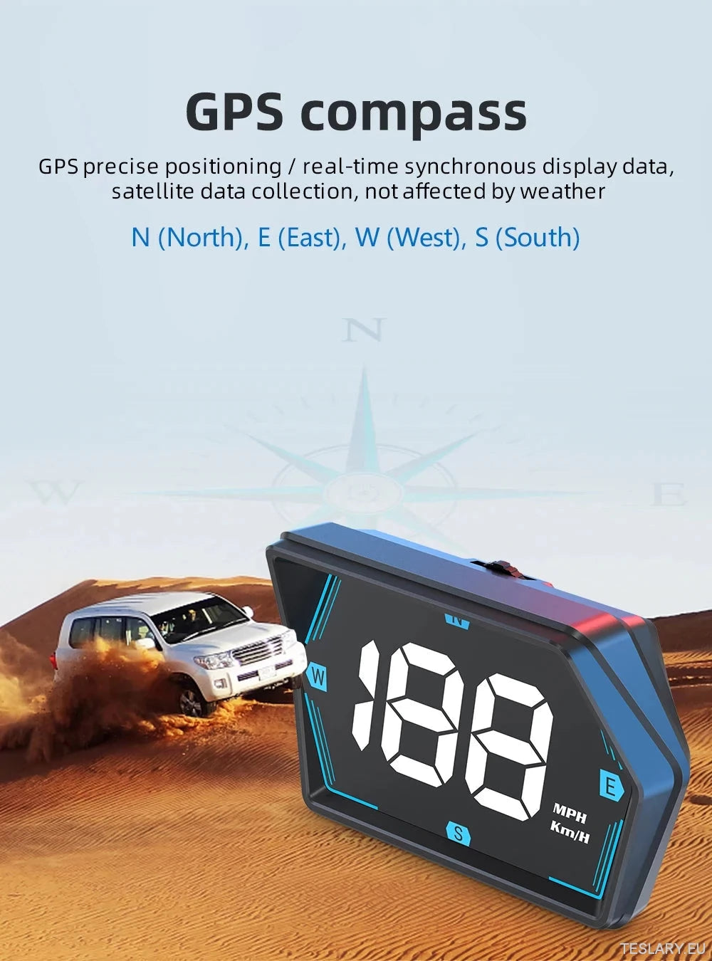SmartDrive 2024: Advanced Car HUD með GPS og öryggisviðvörunum