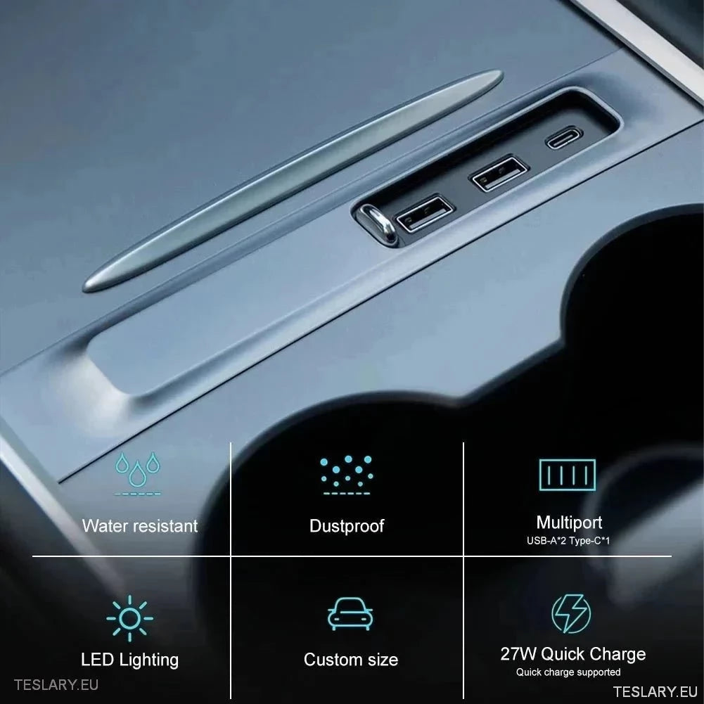 3 dans 1 HUB USB Premium Expansion pour Tesla 3/Y