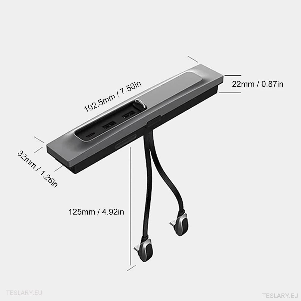3 in 1 USB Premium Expansion Hub for Tesla 3/Y - TESLARY Tesla Shop Accessories Europe Nederlands Ireland Deutschland Espana Alicante France Italia