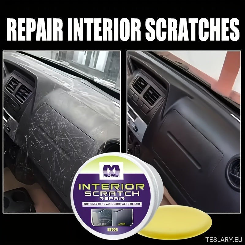Crème de renouvellement intérieur de la voiture - Retromeuse à gratter et réparation de plastique pour les tableaux de bord, les garnitures et les pare-chocs