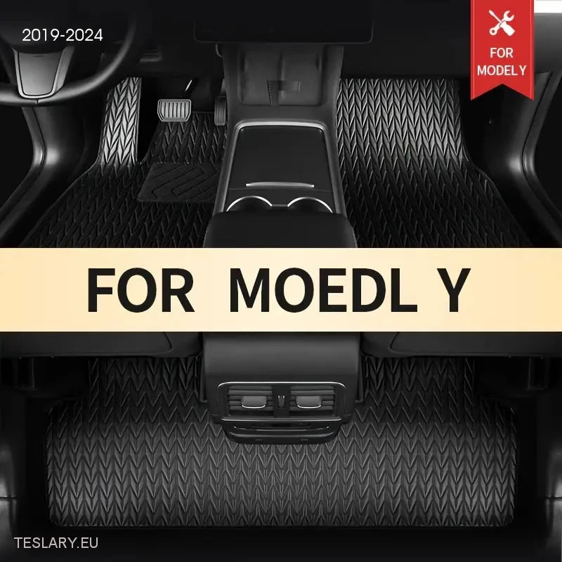 Tesla Model y Custom PU Leder -Bodenmatten (linke Handfahrt)