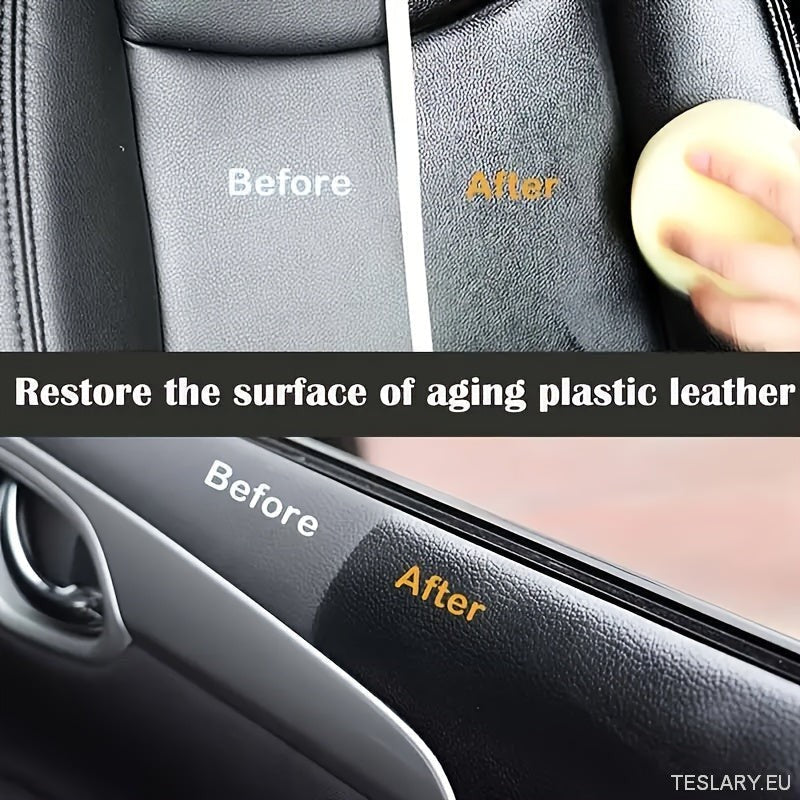 Crème de renouvellement intérieur de la voiture - Retromeuse à gratter et réparation de plastique pour les tableaux de bord, les garnitures et les pare-chocs