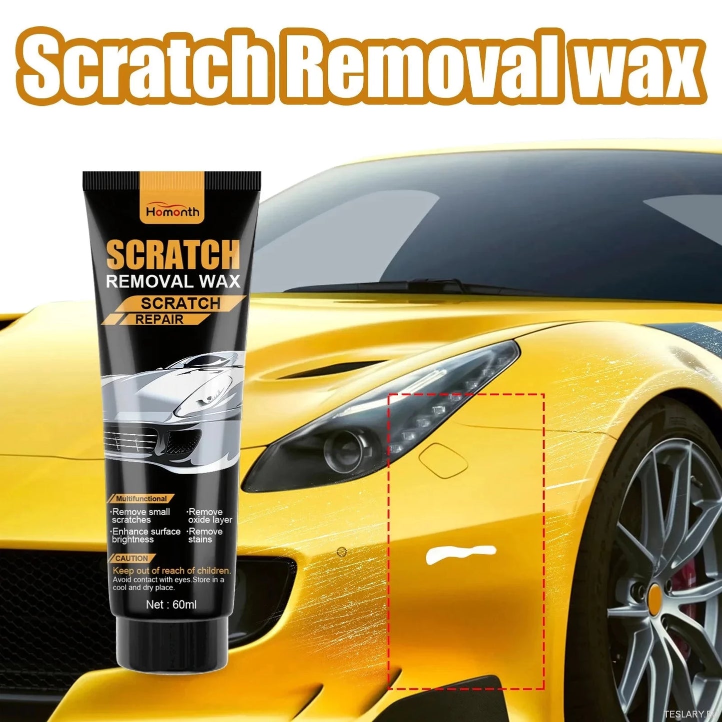 Nano Car Scratch Remover Paste: Deep Repair & Paint Restorer, vatnsheldur UV skjöldur, engin fægja krafist, örugg fyrir alla liti