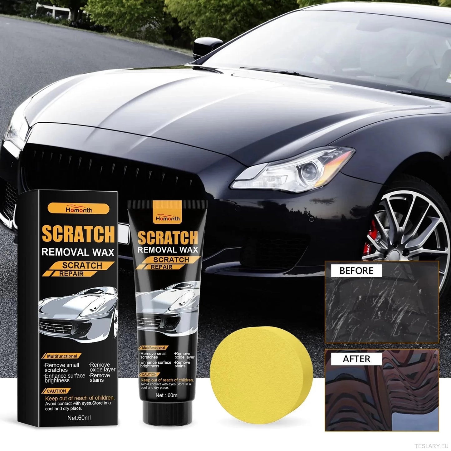 Nano Car Scratch Remover Paste: Deep Repair & Paint Restorer, vatnsheldur UV skjöldur, engin fægja krafist, örugg fyrir alla liti