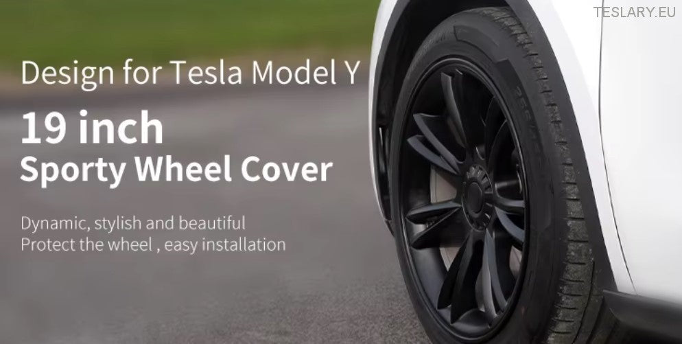 Tesla Model Y UNIQUE S14 19" Gemini stíll - Matt svartur