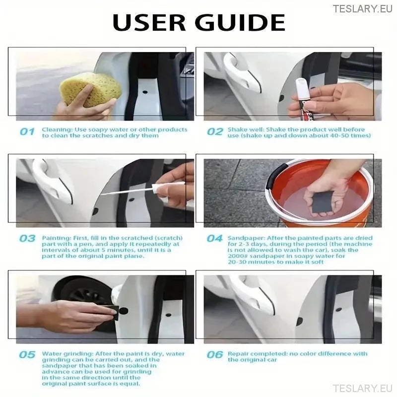 Universal Car Touch Up Pain Pen με βούρτσα 12ml κατάλληλο για Tesla Model 3 Y S X