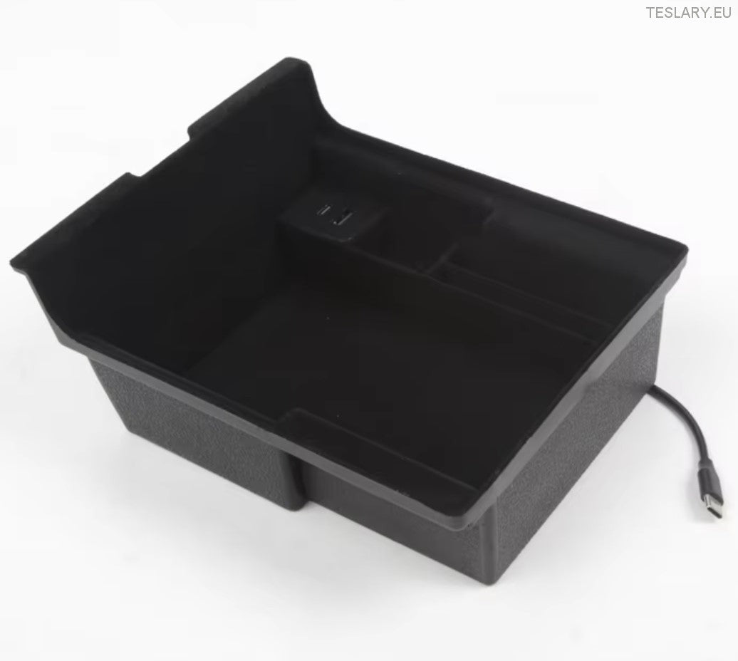 Organisateur de la console centrale Tesla Modèle 3/Y avec ports USB et retour à ressort