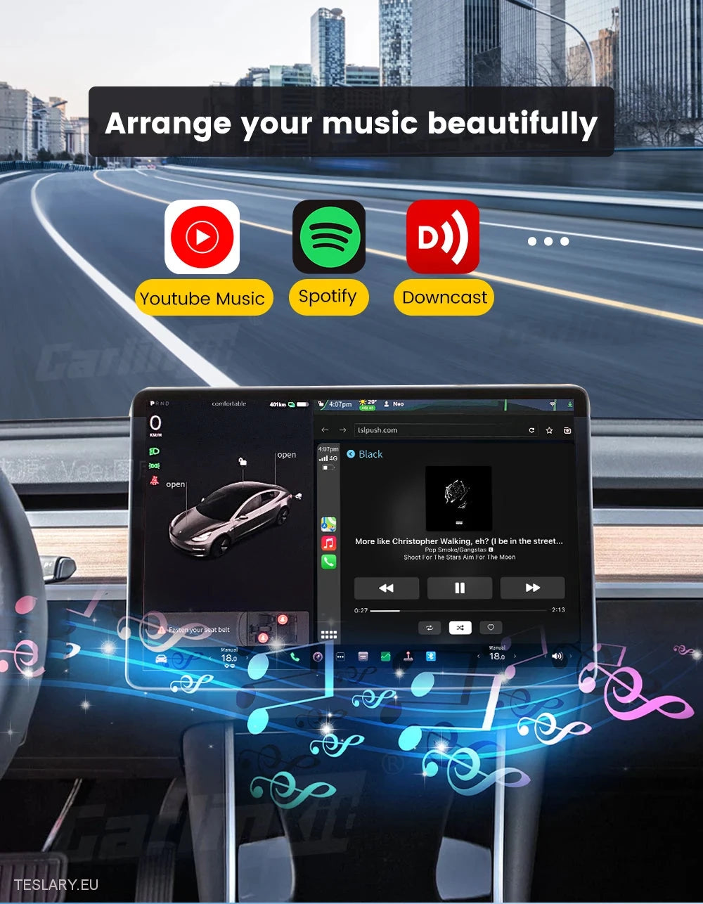 Tesla Wireless Adapter für CarPlay für Android & Apple -Geräte