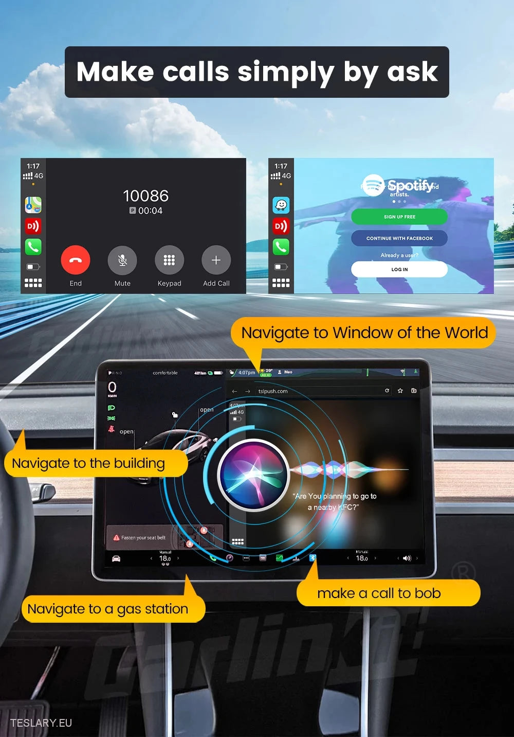 Tesla Wireless Adapter für CarPlay für Android & Apple -Geräte