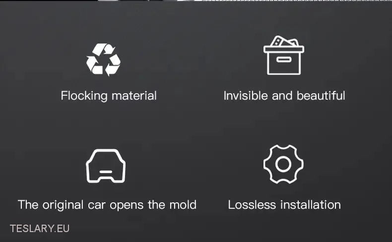Tesla Model 3+ Highland Center konzol tálcái elülső és hátsó szervezők