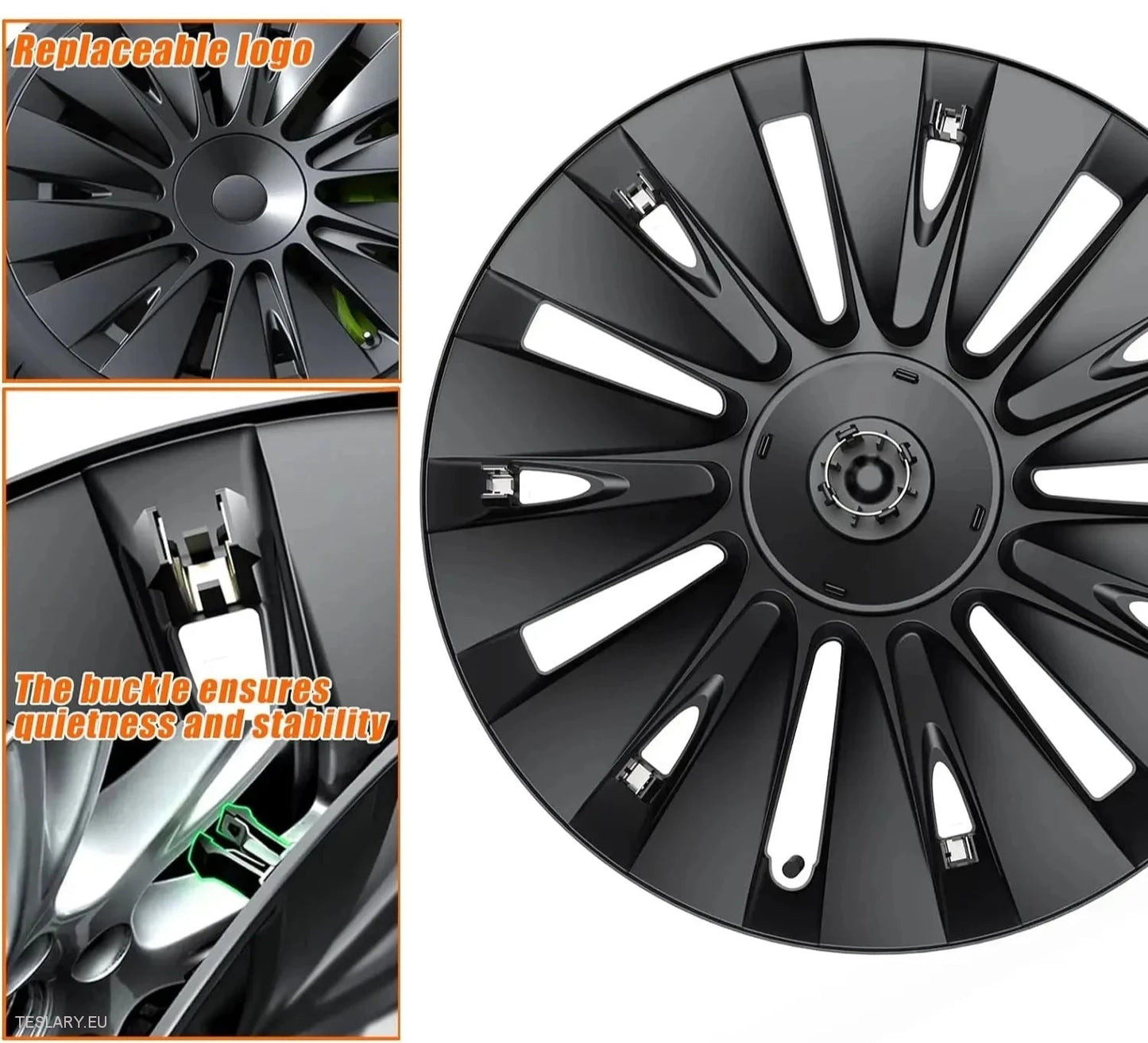 Tesla Model Y 19" Fullþekjandi hjólhlífar í íþróttastíl