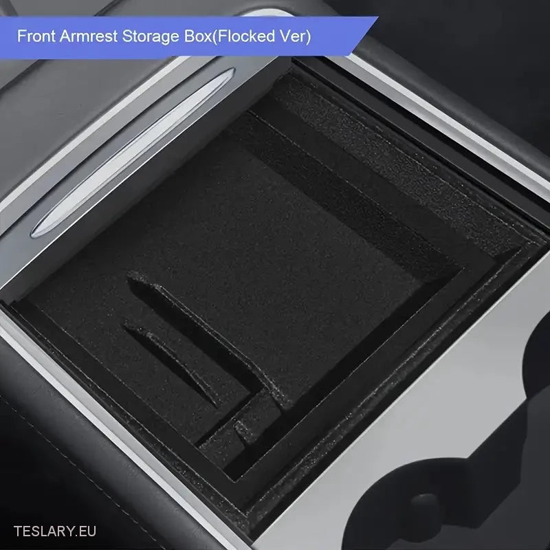 TESLA Model 3/Y Center Console Console Front Organizer Tray Flocked