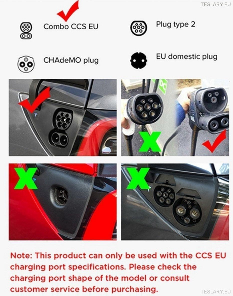 CCS -Ladungsanschluss wetterfeste Abdeckung für Tesla Model 3/Y/Y.