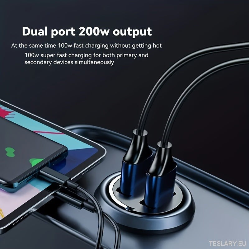 Mini Adaptateur multi-port USB Fast Charger adapté à Tesla, BYD et à d'autres véhicules électriques