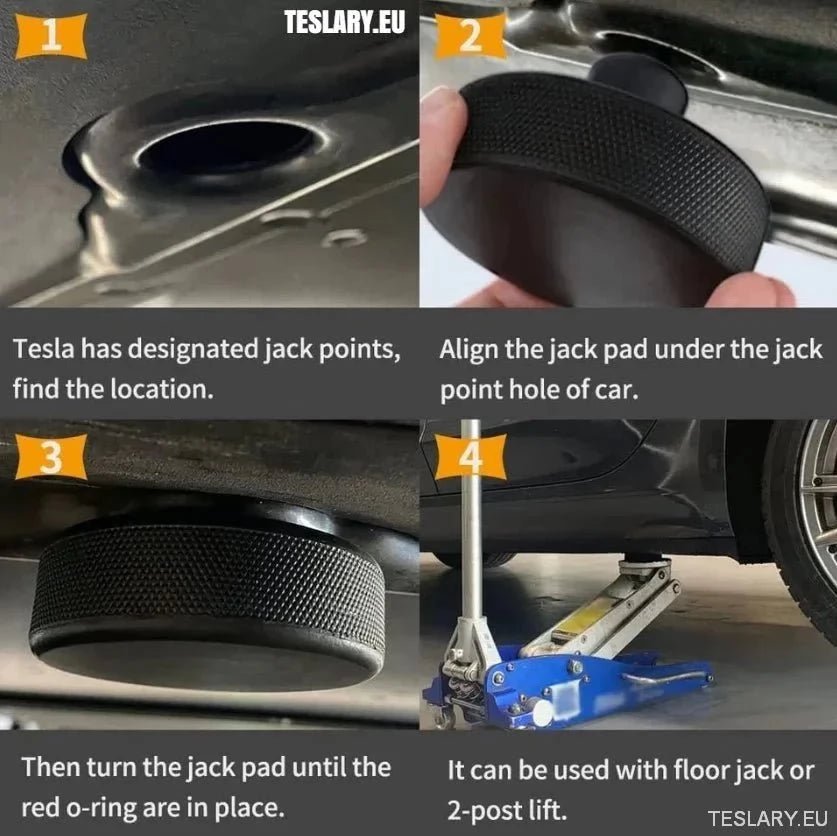 EV Jacking Point Adapter ( 4 PACK) - TESLARY Tesla Shop Accessories Europe Nederlands Ireland Deutschland Espana Alicante France Italia