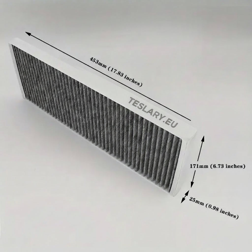 External HEPA & CARBON Filters for Tesla Model Y 2022 - 2025 & Model Y+ Juniper - Car Air Purifier Filter - 99% Efficiency, 0.3 Micron, Captures Dust, Allergens & Odors - TESLARY Tesla Shop Accessories Europe Nederlands Dublin Cork Ireland Deutschland Espana Alicante France Italia