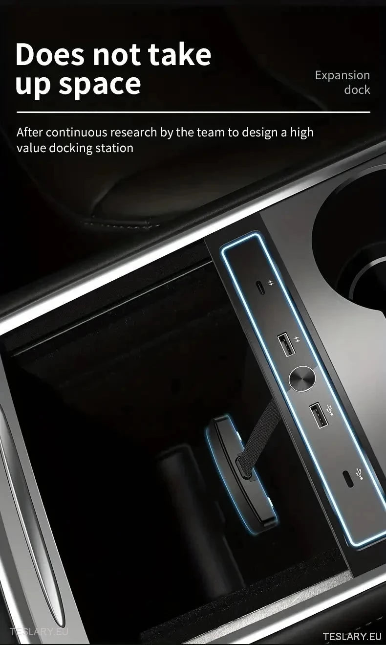 4 en 1 Hub d'expansion USB pour Tesla 3/Y