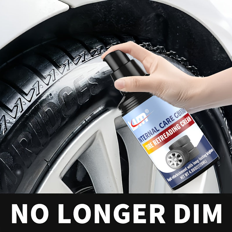 Tyre Shine Wax  120ml LongLasting Blackening  Protection  Gloss Enhancer for Tyres