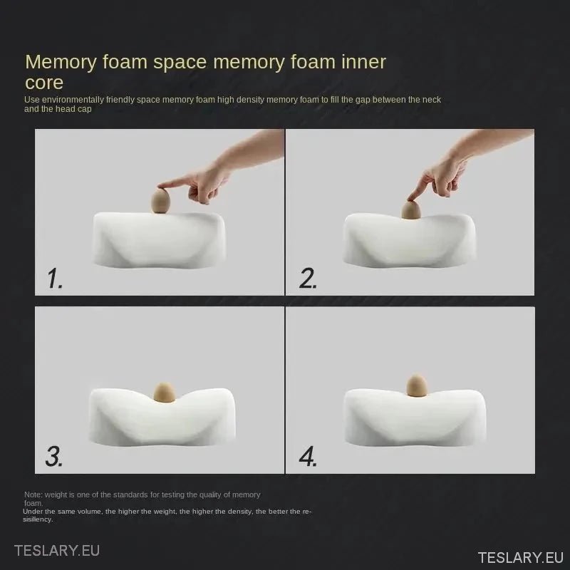 Tesla Leather Memory Foam Neck Pillow ( 1 PIECE ) Black or White -TESLARY.IE Tesla Shop Europe