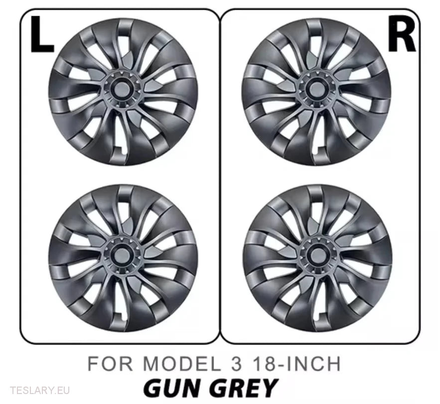 Tesla Modell 3 18" UNIK S23-prestanda - Gun Metal Grey