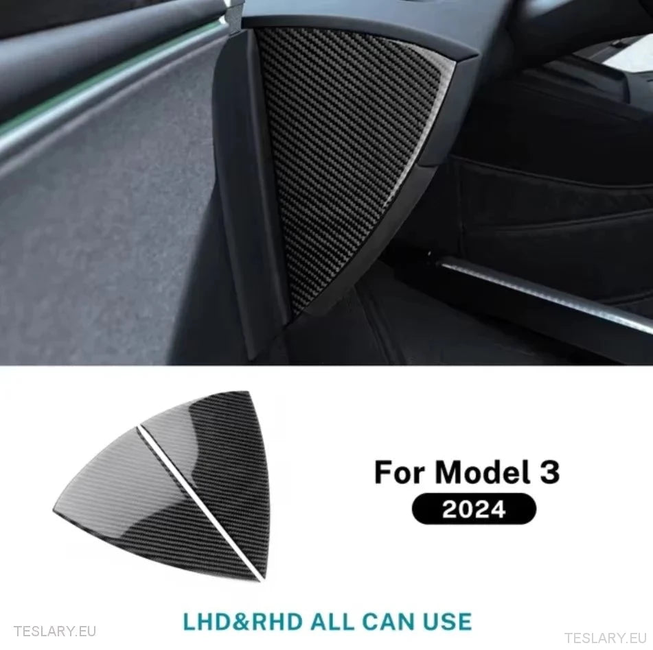 Tesla Model 3 Highland Real Carbon Fiber Dash Side Trim (2 stykker)