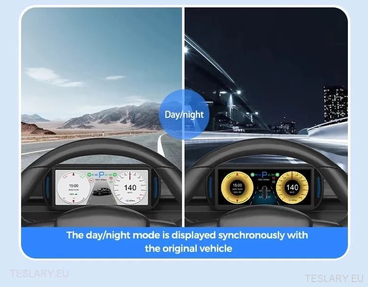 Tesla 3/Y Dash Instrument Panel 6.8" Wide IPS Panel -TESLARY.IE Tesla Shop Europe