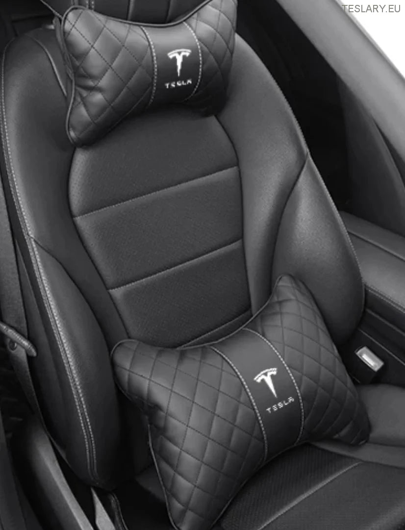 Tesla Model 3 y s X Neck Jastuk i leđa podrška s logotipom (crni)