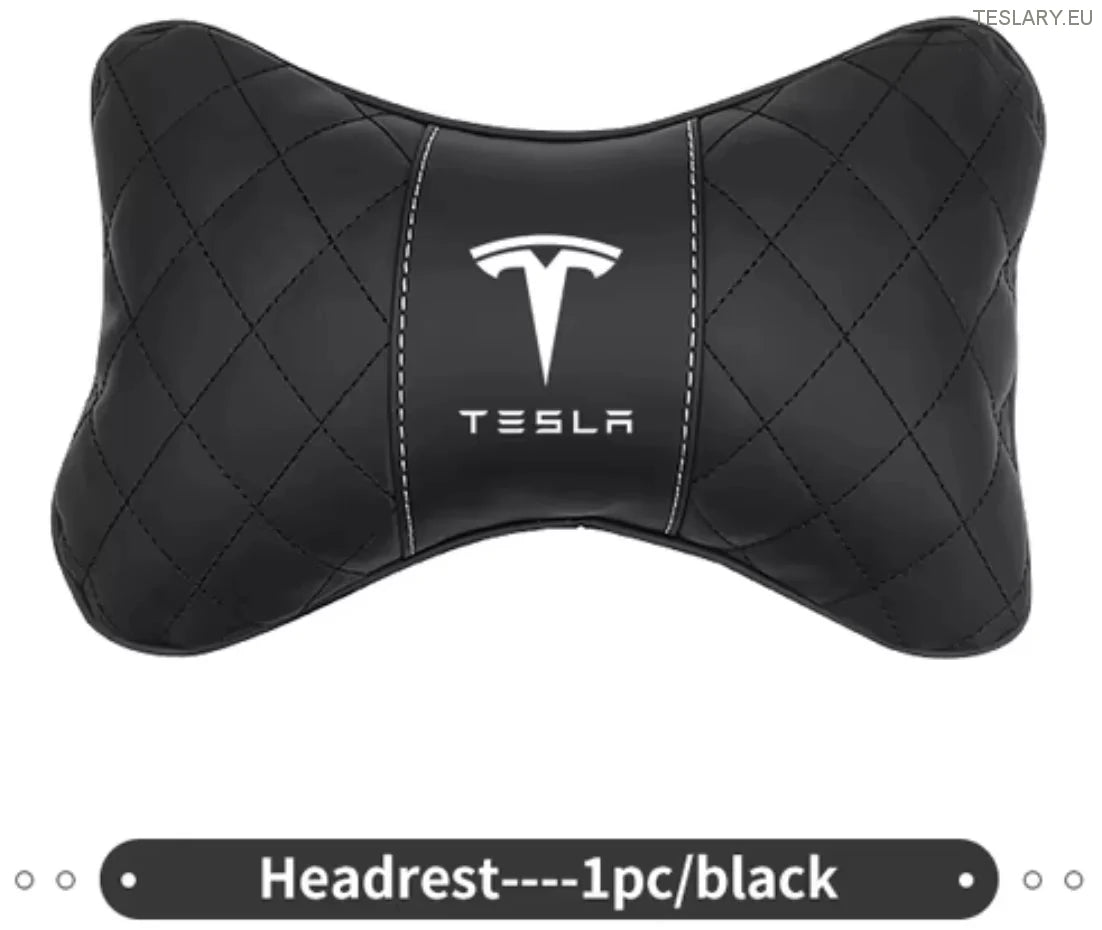 Tesla Model 3 y s X Neck Jastuk i leđa podrška s logotipom (crni)