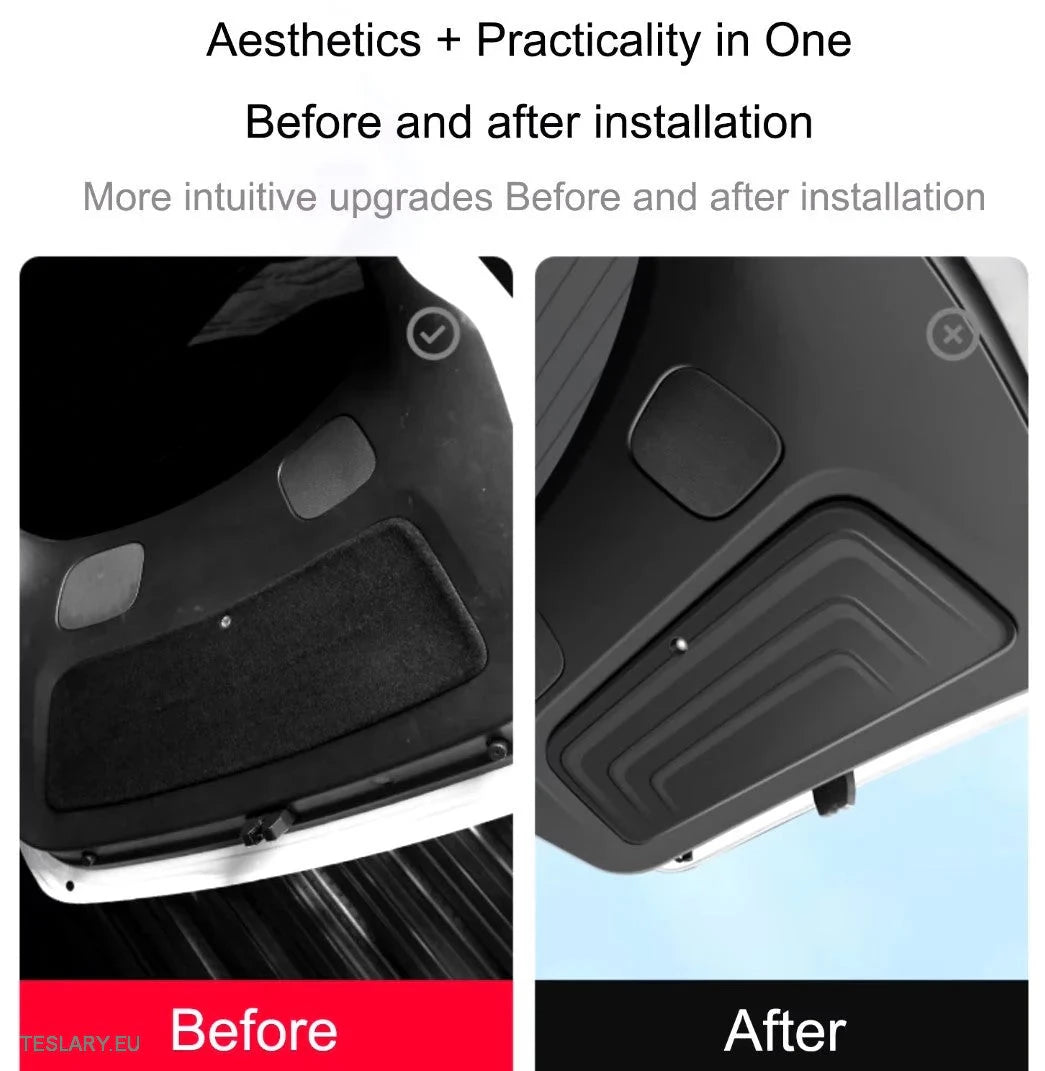 Tesla Model Y Trunk Door Premium TPE Тежка защитна постелка