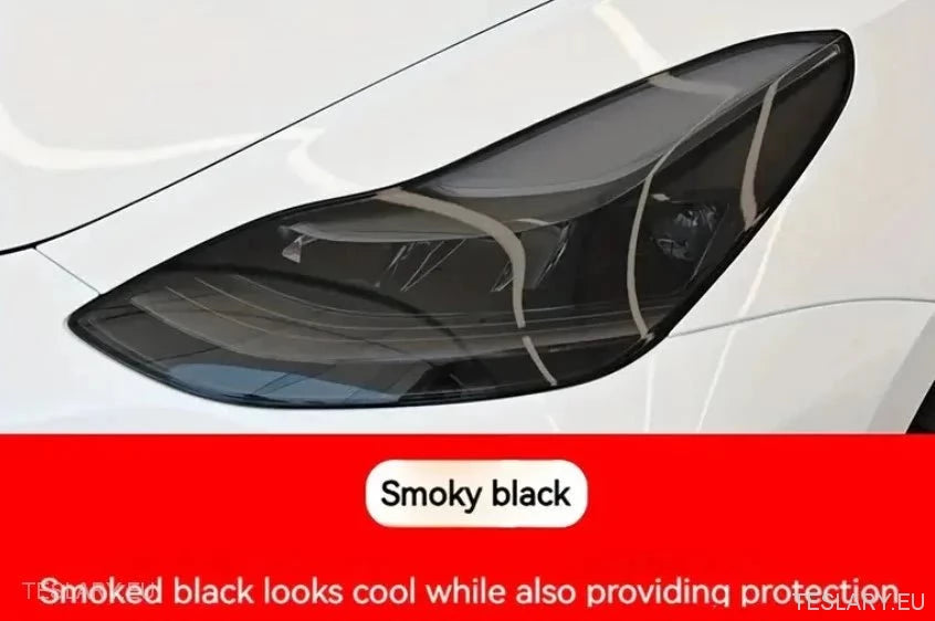 TPU Front -Scheinwerfer Black Tint für Tesla Modell 3, Y & Highland