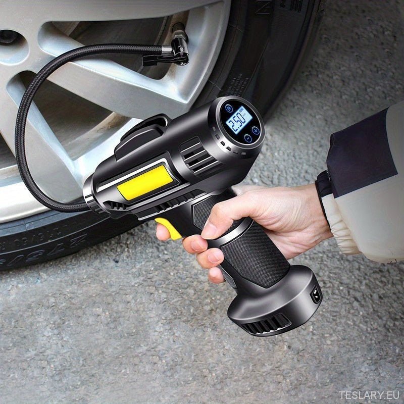 Acessórios Essenciais para Tesla: Inflador Sem Fio Inovador