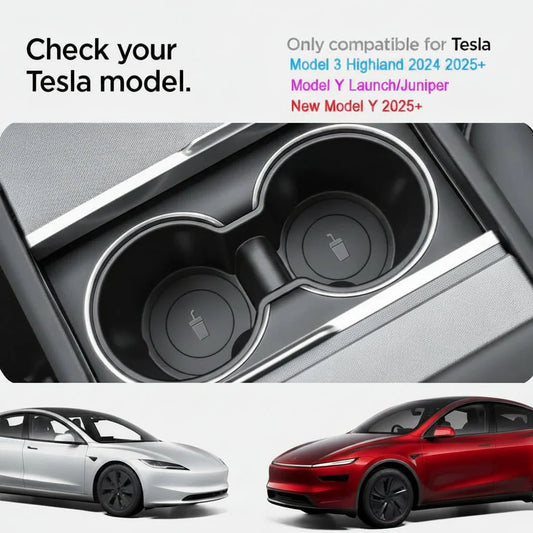 Inserto Doble de Taza para Consola Tesla: Estilo y Funcionalidad