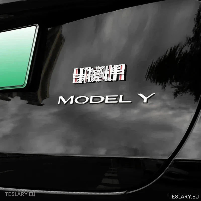 Einzigartiger Look für Tesla Model Y mit Logo Emblem