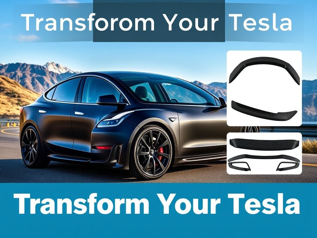 Elevate Your Tesla's Style and Performance with Premium Rear and Roof Diffusers