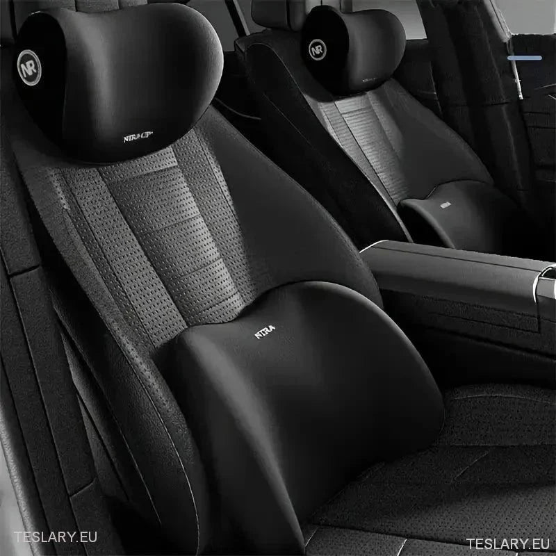 Enhance Tesla Comfort: Memory Foam Neck Pillow & Cushion