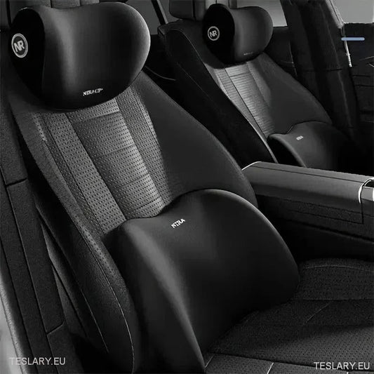 Enhance Tesla Comfort: Memory Foam Neck Pillow & Cushion