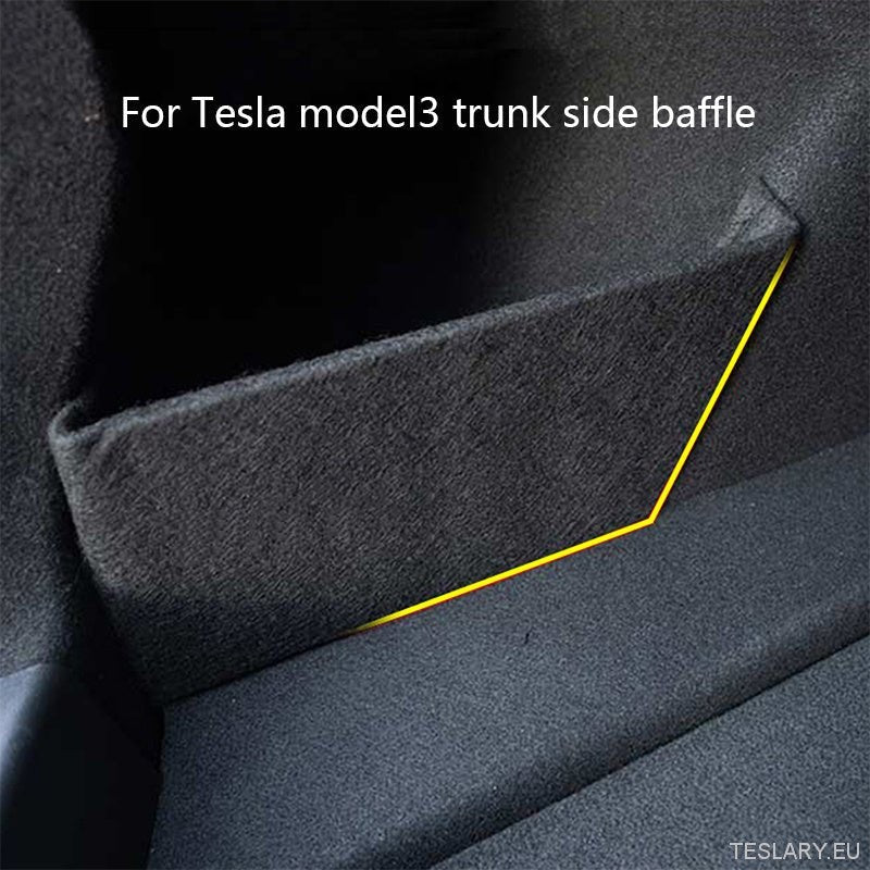 Enhance Tesla Model 3/Y Storage with Trunk Side Baffle