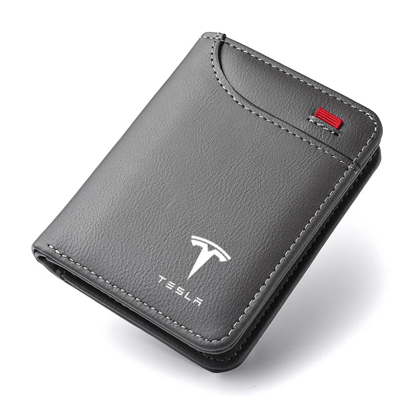 Portefeuille en Cuir de Luxe pour Propriétaires de Tesla