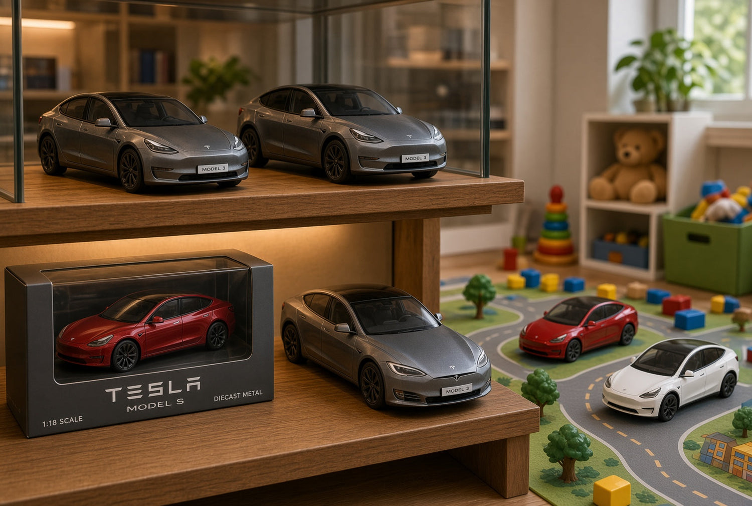 TESLARY.IE TESLA MODEL CARS COLLECTORS EDITION DISPLAy CASE PERSPEX GLASS BOX TOY CAR IRELAND EUROPE TESLA SHOP ACCESSORIES