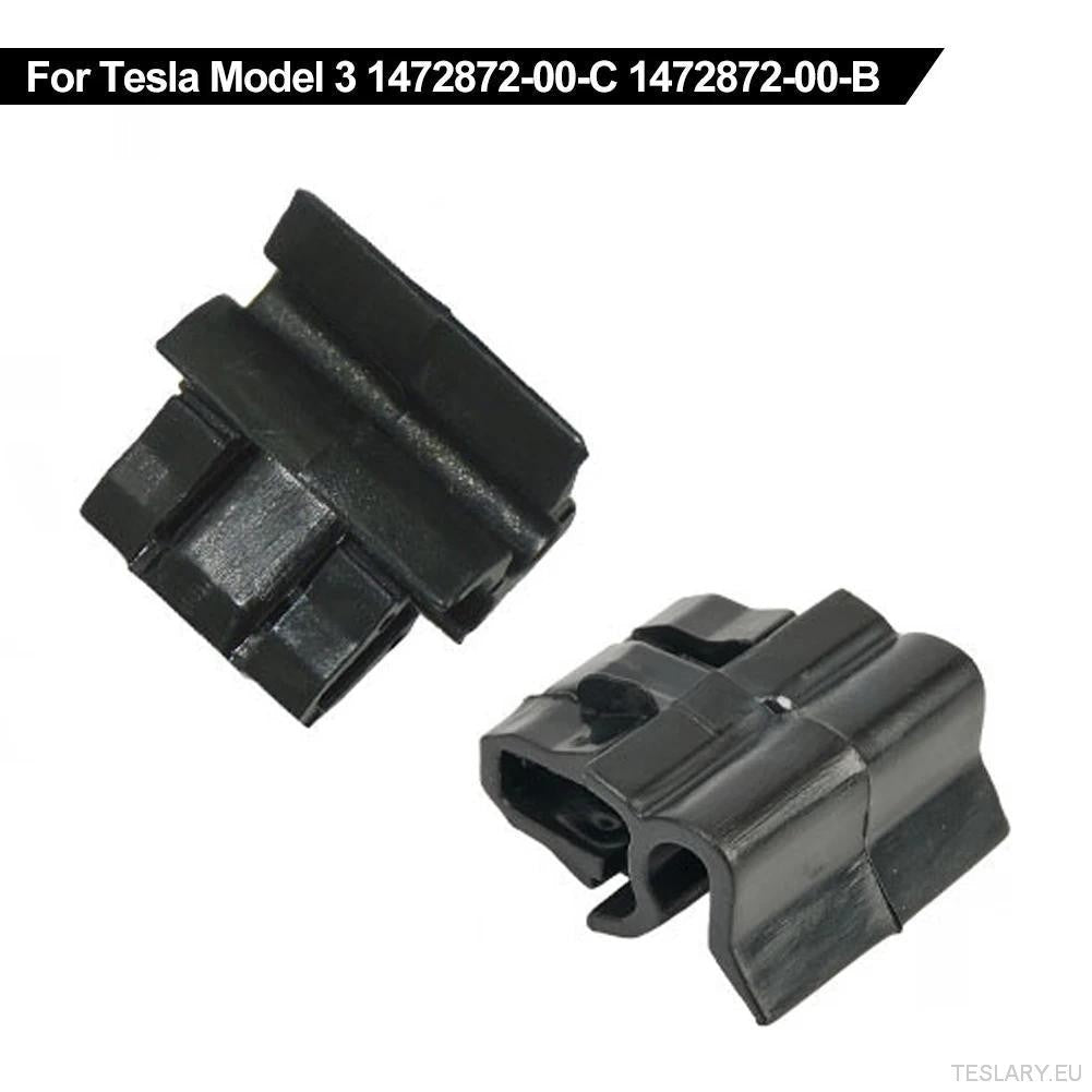 4 piezas de hebillas de plástico duraderas para Tesla para el tronco delantero del modelo Y/3, soporte de fijación de la caja de almacenamiento de equipaje, OE 1472872-00-B (para el modelo Y) 1472872-00-C (modelo 3), negro, hebilla coincidente