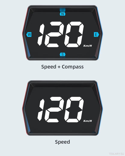 SmartDrive 2024: Advanced Car HUD GPS -vel és biztonsági riasztásokkal