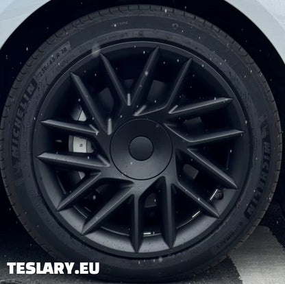 18" Tesla Model 3+ Highland Full Rim Matte Black Wheel Covers - TESLARY Tesla Shop Accessories Europe Nederlands Ireland Deutschland Espana Alicante France Italia