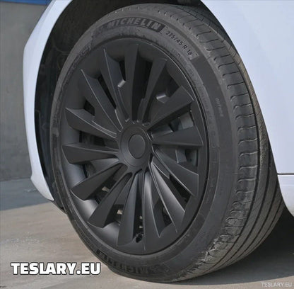 18" Tesla Model 3+ Highland Performance Induction Style Wheel Covers - Matte Black - TESLARY Tesla Shop Accessories Europe Nederlands Ireland Deutschland Espana Alicante France Italia