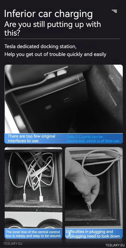 Multiport USB Expansion Hub für Tesla 3/y