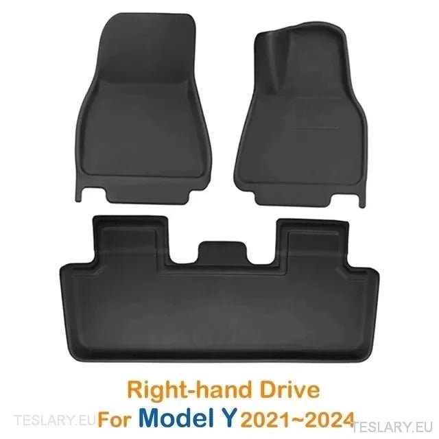 3D XPE All Weather Floor Mats RHD for Tesla 3 / 3+ Highland / Y - TESLARY Tesla Shop Accessories Europe Nederlands Ireland Deutschland Espana Alicante France Italia
