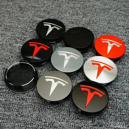 56mm Wheel Centre Caps with Logo for Tesla 3 , Y , S and X - TESLARY Tesla Shop Accessories Europe Nederlands Ireland Deutschland Espana Alicante France Italia