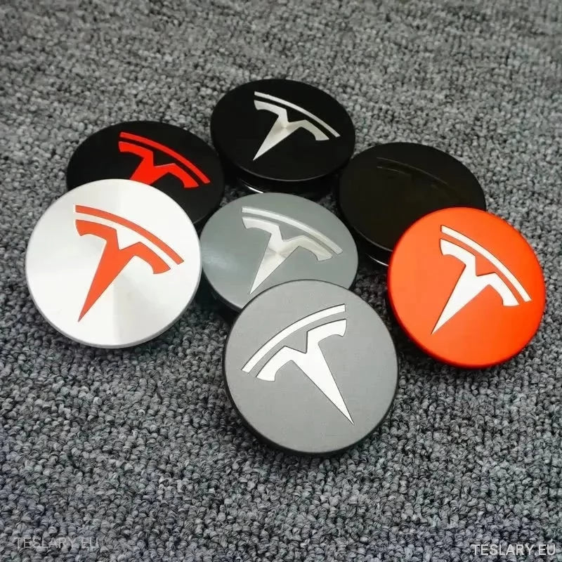 56mm hjólamiðstöð með merki fyrir Tesla 3, Y, S og X